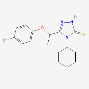 B1386970 5-[1-(4-Bromophenoxy)ethyl]-4-cyclohexyl-4H-1,2,4-triazole-3-thiol CAS No. 1171037-53-8