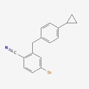 4-Bromo-2-[(4-cyclopropylphenyl)methyl]benzonitrile