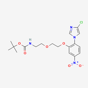 tert-butyl N-[2-[2-[2-(4-chloroimidazol-1-yl)-5-nitrophenoxy]ethoxy]ethyl]carbamate