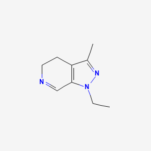 molecular formula C9H13N3 B13869731 1-Ethyl-3-methyl-4,5-dihydropyrazolo[3,4-c]pyridine 