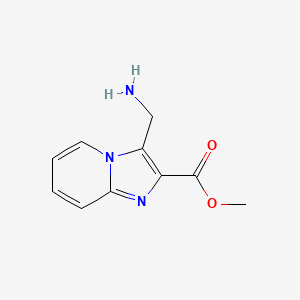 molecular formula C10H11N3O2 B13869742 Imidazo[1,2-a]pyridine-2-carboxylic acid,3-(aminomethyl)-,methyl ester 