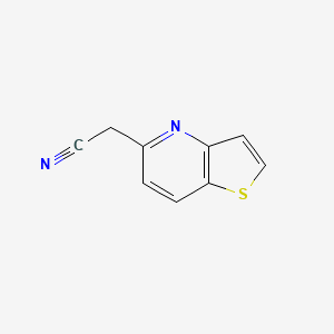 molecular formula C9H6N2S B13869768 2-Thieno[3,2-b]pyridin-5-ylacetonitrile 