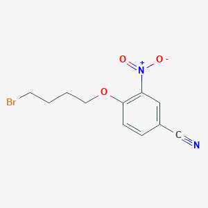 molecular formula C11H11BrN2O3 B13869802 4-(4-bromobutoxy)-3-nitroBenzonitrile 