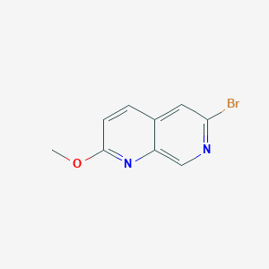 molecular formula C9H7BrN2O B13869806 6-Bromo-2-methoxy-1,7-naphthyridine CAS No. 1246555-09-8