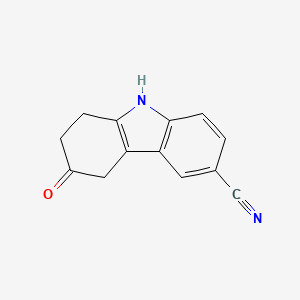 molecular formula C13H10N2O B13869824 6-Oxo-5,7,8,9-tetrahydrocarbazole-3-carbonitrile 