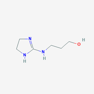 molecular formula C6H13N3O B13869835 3-(4,5-dihydro-1H-imidazol-2-ylamino)propan-1-ol 