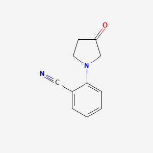 molecular formula C11H10N2O B13869837 2-(3-Oxopyrrolidin-1-yl)benzonitrile 