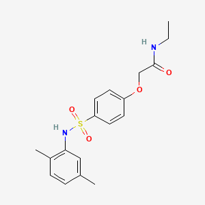 2-[4-[(2,5-dimethylphenyl)sulfamoyl]phenoxy]-N-ethylacetamide