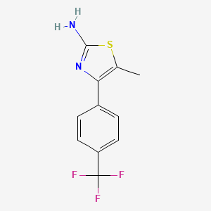 molecular formula C11H9F3N2S B1386985 5-Methyl-4-(4-(trifluoromethyl)phenyl)thiazol-2-amine CAS No. 206555-46-6
