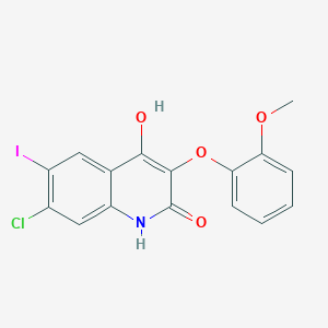 7-chloro-4-hydroxy-6-iodo-3-(2-methoxyphenoxy)-1H-quinolin-2-one