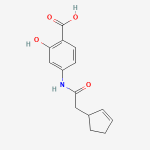 4-[(2-Cyclopent-2-en-1-ylacetyl)amino]-2-hydroxybenzoic acid