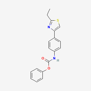 phenyl N-[4-(2-ethyl-1,3-thiazol-4-yl)phenyl]carbamate