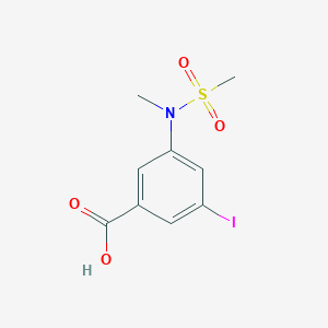 molecular formula C9H10INO4S B13869924 3-Iodo-5-[(methanesulfonyl)(methyl)amino]benzoic acid CAS No. 827579-83-9