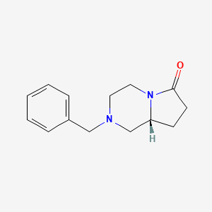 molecular formula C14H18N2O B1386997 (R)-(+)-2-Benzylhexahydropyrrolo[1,2-a]pyrazin-6(7H)-one CAS No. 865717-07-3