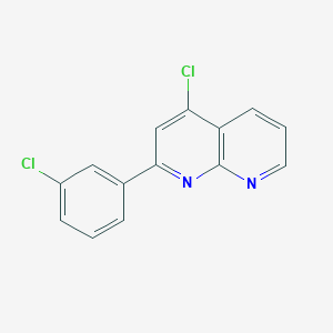 molecular formula C14H8Cl2N2 B13869991 4-Chloro-2-(3-chlorophenyl)-1,8-naphthyridine 