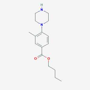 molecular formula C16H24N2O2 B13869997 Butyl 3-methyl-4-piperazin-1-ylbenzoate CAS No. 218966-29-1