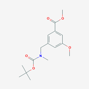 molecular formula C16H23NO5 B13869998 Methyl 3-methoxy-5-[[methyl-[(2-methylpropan-2-yl)oxycarbonyl]amino]methyl]benzoate 