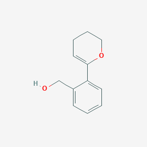 molecular formula C12H14O2 B13870004 [2-(3,4-dihydro-2H-pyran-6-yl)phenyl]methanol 