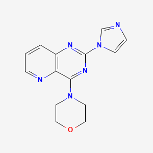 molecular formula C14H14N6O B13870034 4-(2-Imidazol-1-ylpyrido[3,2-d]pyrimidin-4-yl)morpholine 