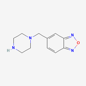 molecular formula C11H14N4O B13870064 5-(Piperazin-1-ylmethyl)-2,1,3-benzoxadiazole 