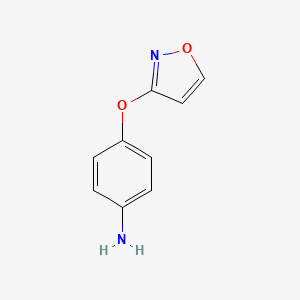 molecular formula C9H8N2O2 B13870066 4-(1,2-Oxazol-3-yloxy)aniline 