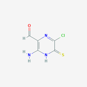 2-amino-5-chloro-6-sulfanylidene-1H-pyrazine-3-carbaldehyde