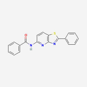 molecular formula C19H13N3OS B13870101 N-(2-phenylthiazolo[4,5-b]pyridin-5-yl)benzamide CAS No. 52334-39-1