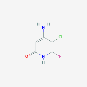 molecular formula C5H4ClFN2O B13870108 4-amino-5-chloro-6-fluoro-1H-pyridin-2-one 