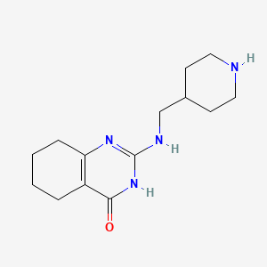 molecular formula C14H22N4O B13870115 2-(piperidin-4-ylmethylamino)-5,6,7,8-tetrahydro-3H-quinazolin-4-one 