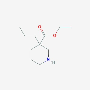 molecular formula C11H21NO2 B13870137 Ethyl 3-propylpiperidine-3-carboxylate 