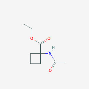 molecular formula C9H15NO3 B13870142 Ethyl 1-acetamidocyclobutane-1-carboxylate 