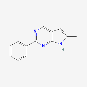 molecular formula C13H11N3 B13870148 6-methyl-2-phenyl-7H-Pyrrolo[2,3-d]pyrimidine 