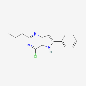 4-chloro-6-phenyl-2-propyl-5H-pyrrolo[3,2-d]pyrimidine