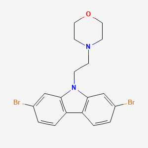 molecular formula C18H18Br2N2O B13870162 4-[2-(2,7-Dibromocarbazol-9-yl)ethyl]morpholine 