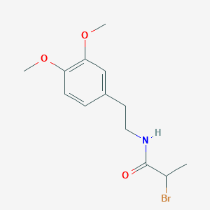 B1387017 2-bromo-N-[2-(3,4-dimethoxyphenyl)ethyl]propanamide CAS No. 1160995-38-9