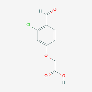 molecular formula C9H7ClO4 B13870188 2-(3-Chloro-4-formylphenoxy)acetic acid 