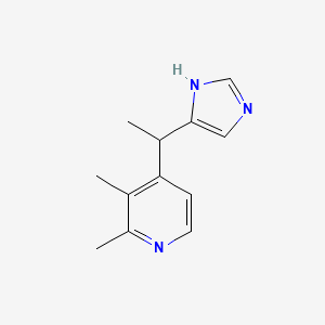 molecular formula C12H15N3 B13870216 4-[1-(1H-imidazol-5-yl)ethyl]-2,3-dimethylpyridine CAS No. 1239649-27-4