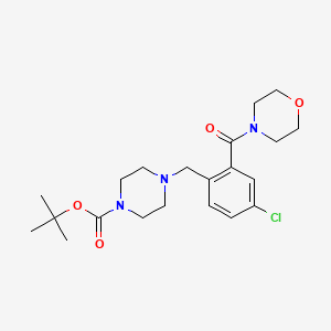 Tert-butyl 4-([4-chloro-2-[(morpholin-4-yl)carbonyl]phenyl]methyl)piperazine-1-carboxylate