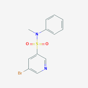 molecular formula C12H11BrN2O2S B13870237 5-bromo-N-methyl-N-phenylpyridine-3-sulfonamide 