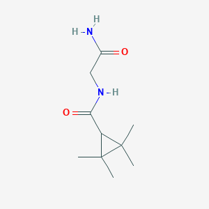 molecular formula C10H18N2O2 B13870254 N-(2-amino-2-oxoethyl)-2,2,3,3-tetramethylcyclopropane-1-carboxamide 