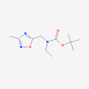 tert-butyl N-ethyl-N-[(3-methyl-1,2,4-oxadiazol-5-yl)methyl]carbamate