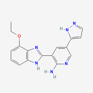 3-(4-ethoxy-1H-benzimidazol-2-yl)-5-(1H-pyrazol-5-yl)pyridin-2-amine