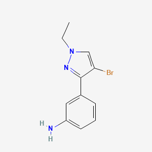 3-(4-Bromo-1-ethyl-1H-pyrazol-3-yl)aniline