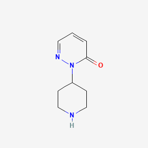 molecular formula C9H13N3O B13870278 2-(Piperidin-4-yl)-2,3-dihydropyridazin-3-one 