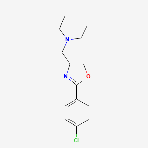 molecular formula C14H17ClN2O B13870288 N-[[2-(4-chlorophenyl)-1,3-oxazol-4-yl]methyl]-N-ethylethanamine 