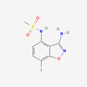 N-(3-amino-7-iodo-1,2-benzoxazol-4-yl)methanesulfonamide