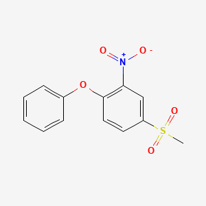 molecular formula C13H11NO5S B13870325 4-Methylsulfonyl-2-nitro-1-phenoxybenzene 