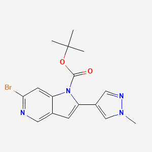 t-Butyl 6-bromo-2-(1-methyl-1H-pyrazol-4-yl)-1H-pyrrolo[3,2-c]pyridine-1-carboxylate