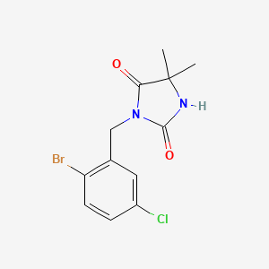 3-[(2-Bromo-5-chlorophenyl)methyl]-5,5-dimethylimidazolidine-2,4-dione