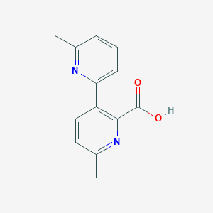 molecular formula C13H12N2O2 B13870382 6-Methyl-3-(6-methylpyridin-2-yl)pyridine-2-carboxylic acid 